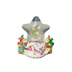 Silvestri Christmas Star Musical Snow Globe Snowman Figures Holiday Decor Gift